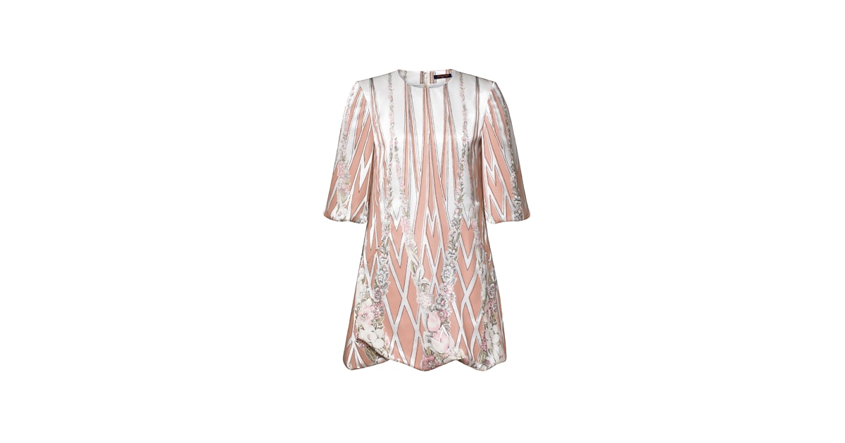 Lv Robe Pink Robe courte à imprimé wallpaper fleuri | LOUIS VUITTON