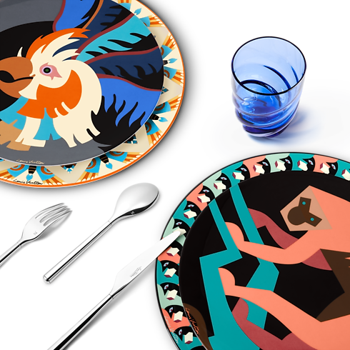 Assiette de service Animali Fantastici Faces Malles, Voyage et Maison Maison et Art de la Table Art de la table | LOUIS VUITTON (Zoom produit)