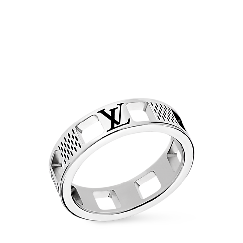Bague à découpes Damier Staples S00 Homme Bijoux Bagues | LOUIS VUITTON (Zoom produit)