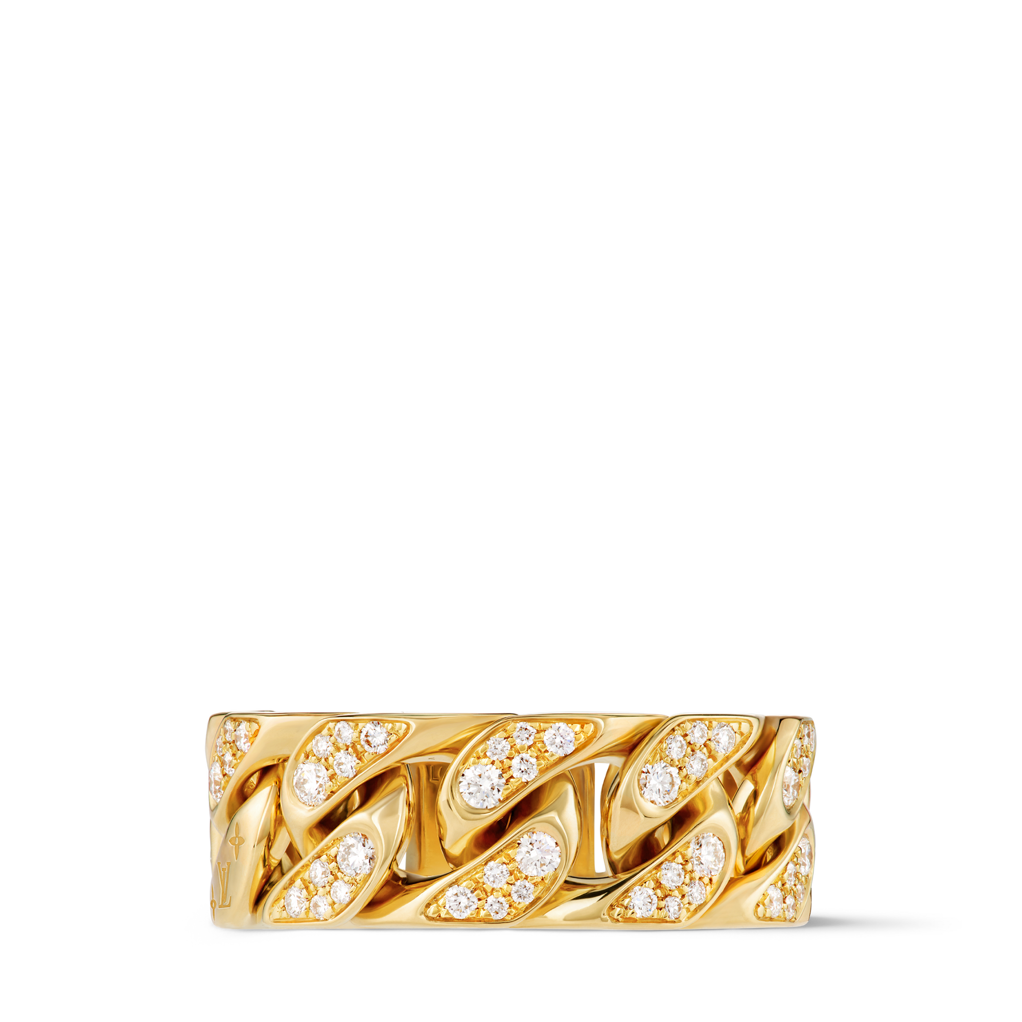 Bague Cuban Chain, or jaune et diamants  Les Extraordinaires Joaillerie Bagues | LOUIS VUITTON (Zoom produit)