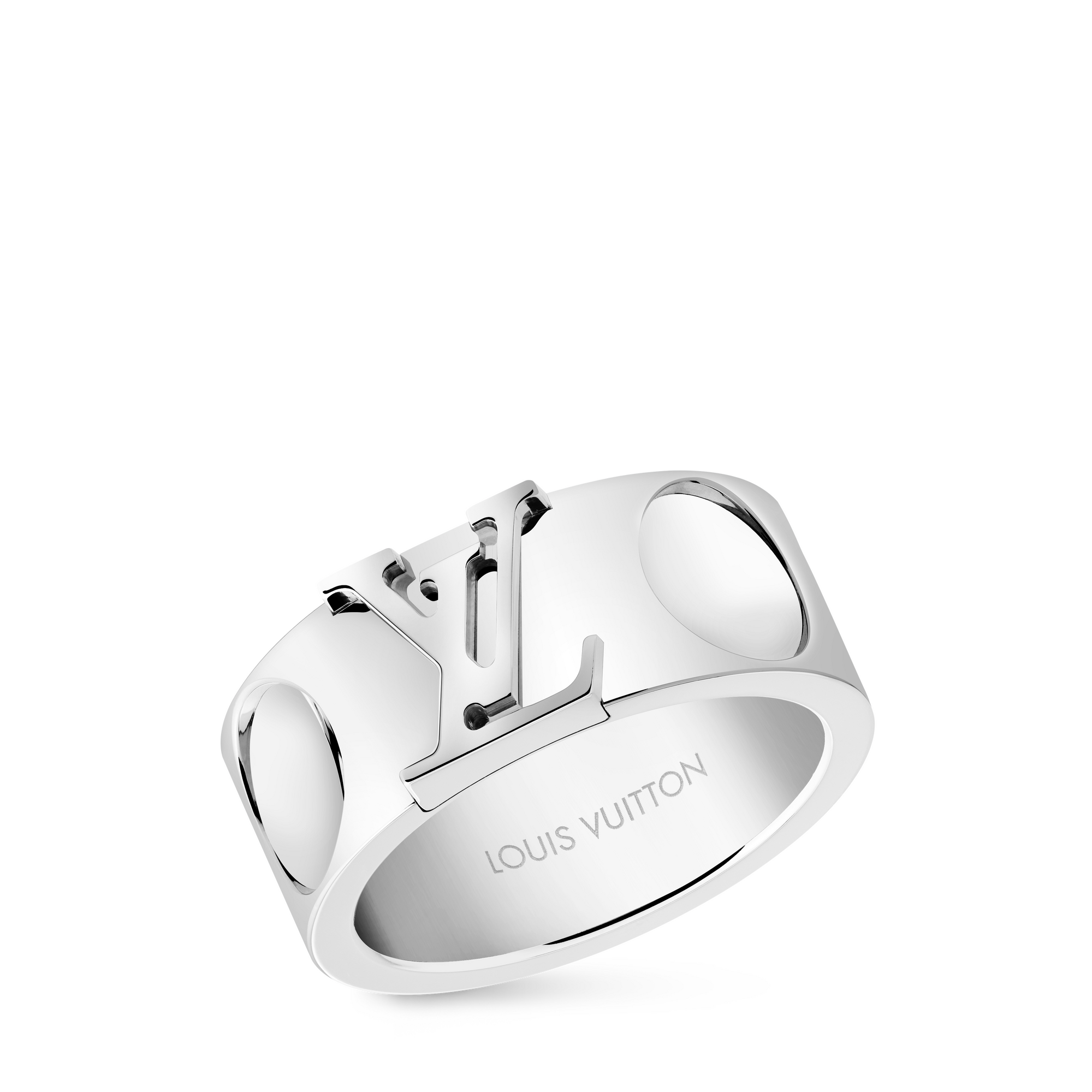 Bague Empreinte large, or blanc  Joaillerie Catégories Toute la joaillerie | LOUIS VUITTON (Zoom produit)
