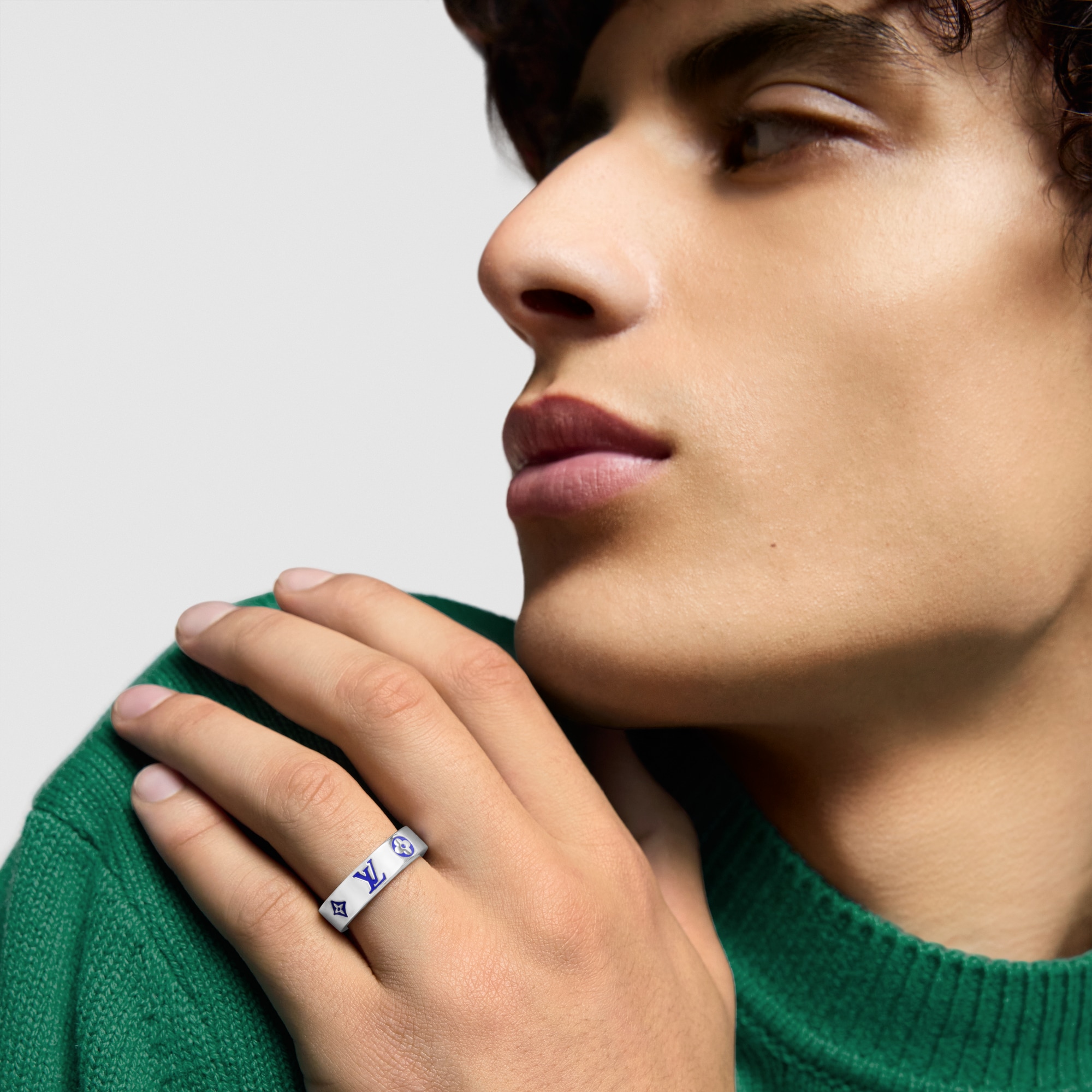 Bague fine LV Mosaic S00 Homme Bijoux Bagues | LOUIS VUITTON (Zoom produit)