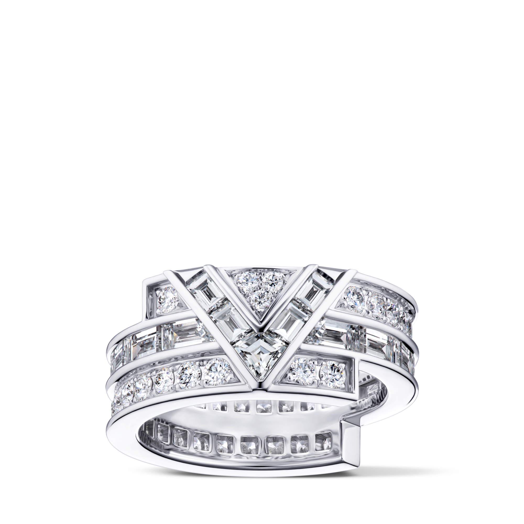Bague Pure V, or blanc et diamants  Les Extraordinaires Joaillerie Haute joaillerie | LOUIS VUITTON (Zoom produit)