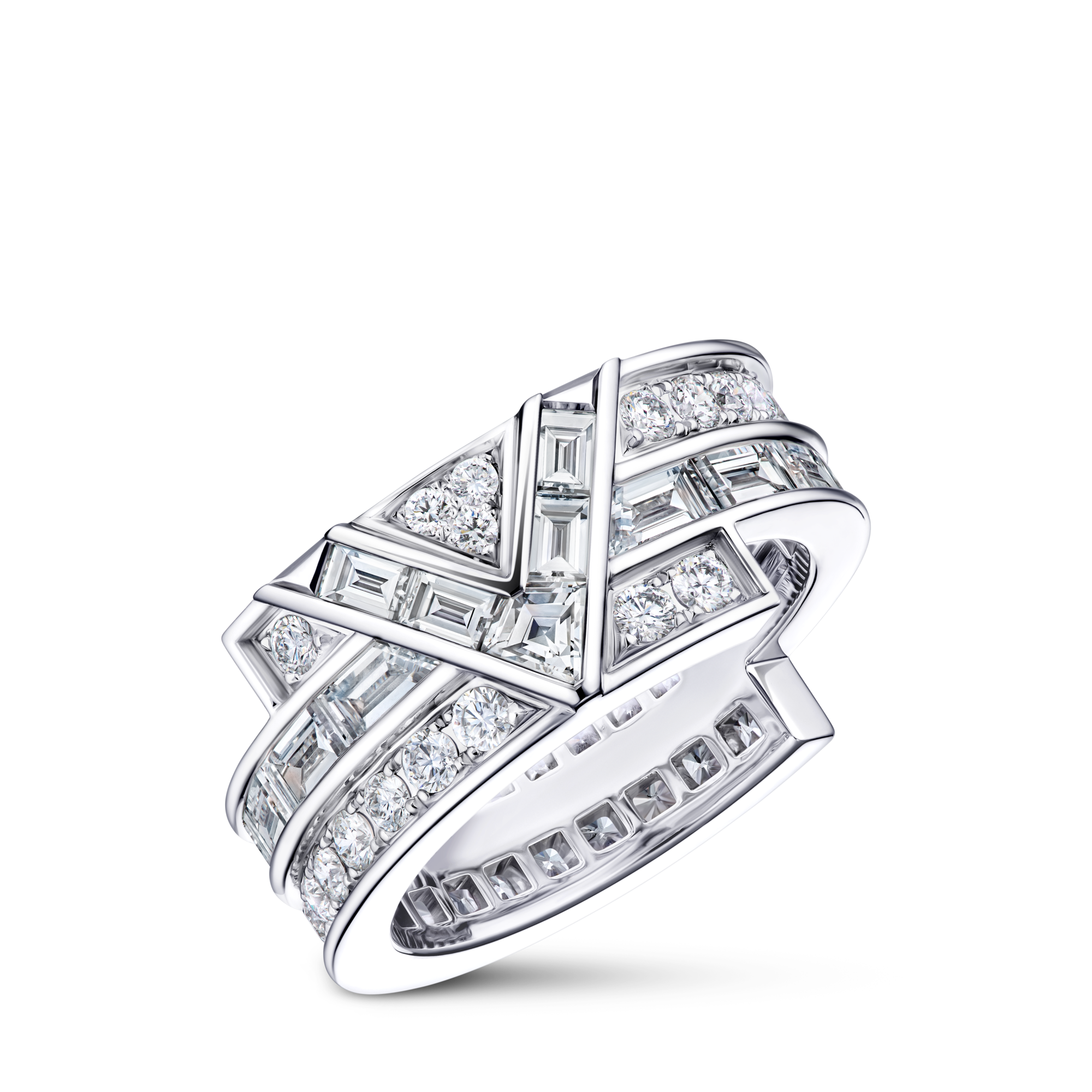 Bague Pure V, or blanc et diamants  Les Extraordinaires Joaillerie Haute joaillerie | LOUIS VUITTON (Zoom produit)