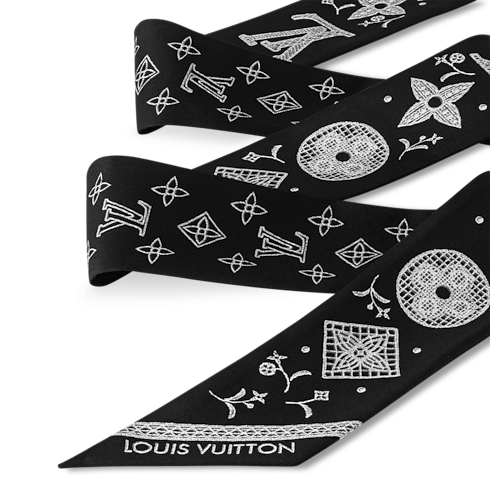 Bandeau BB Monogram Romance S00 Femme Accessoires Carrés de soie et bandeaux | LOUIS VUITTON (Zoom produit)