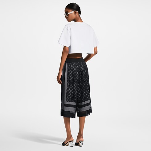 Bermuda en maille à doublure Monogram Femme Nouveautés Femme } | LOUIS VUITTON (Zoom produit)