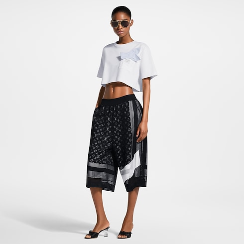 Bermuda en maille à doublure Monogram Femme Nouveautés Femme } | LOUIS VUITTON (Zoom produit)