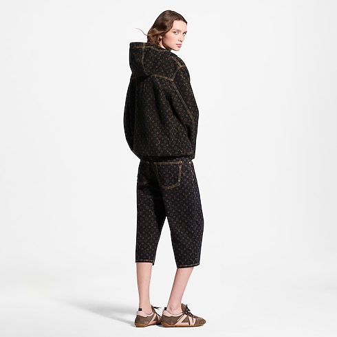 Bermuda Monogram en denim Femme Prêt-à-porter Jupes et shorts | LOUIS VUITTON (Zoom produit)