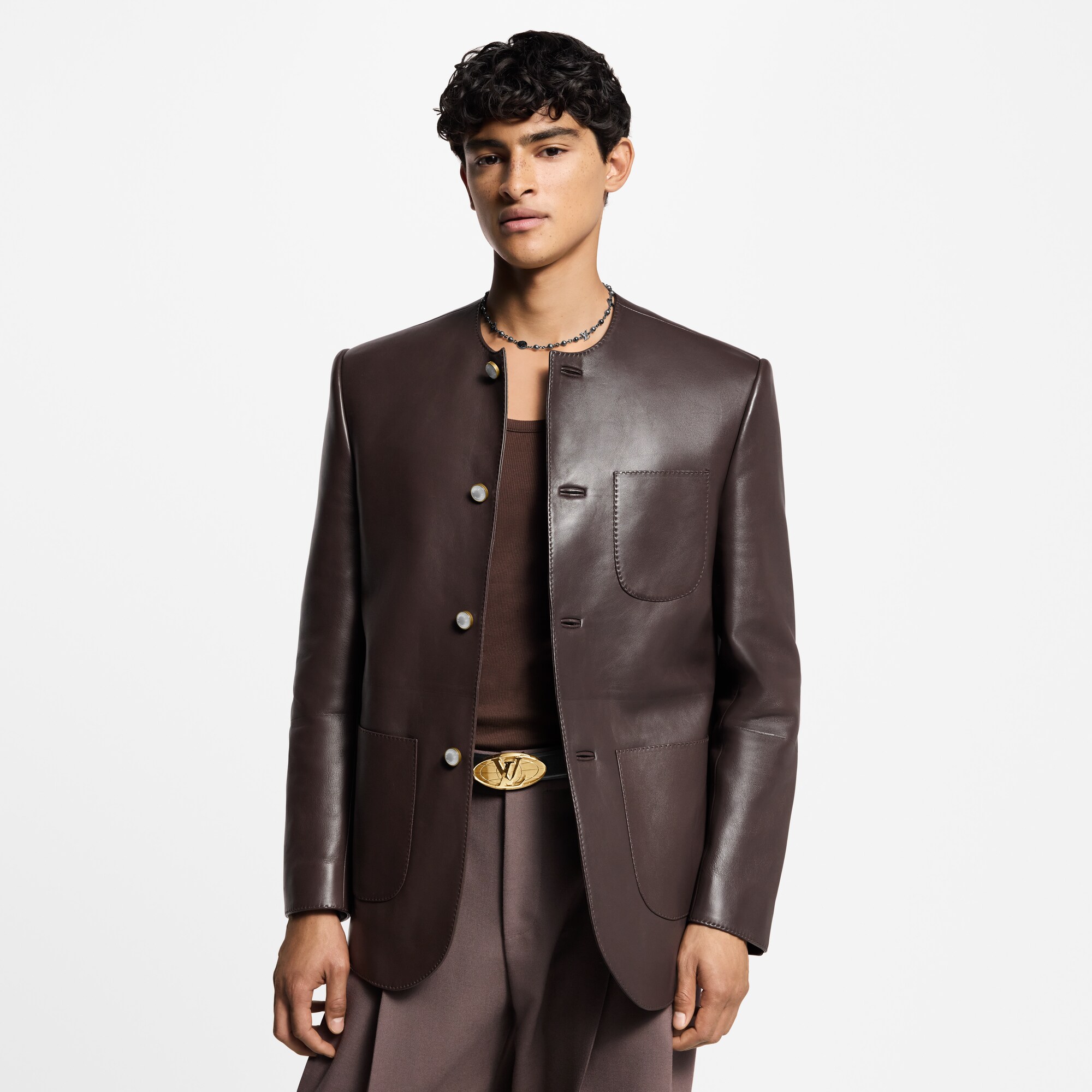 Mules plate en cuir HAMIGA cognac | 3 Suisses