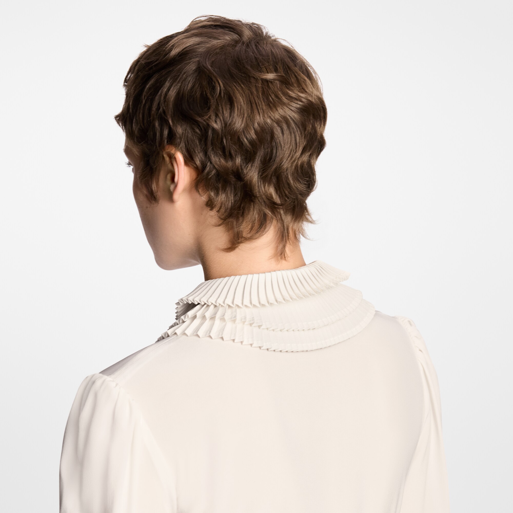 Blouse à col plissé  Femme Prêt-à-porter Hauts | LOUIS VUITTON (Zoom produit)
