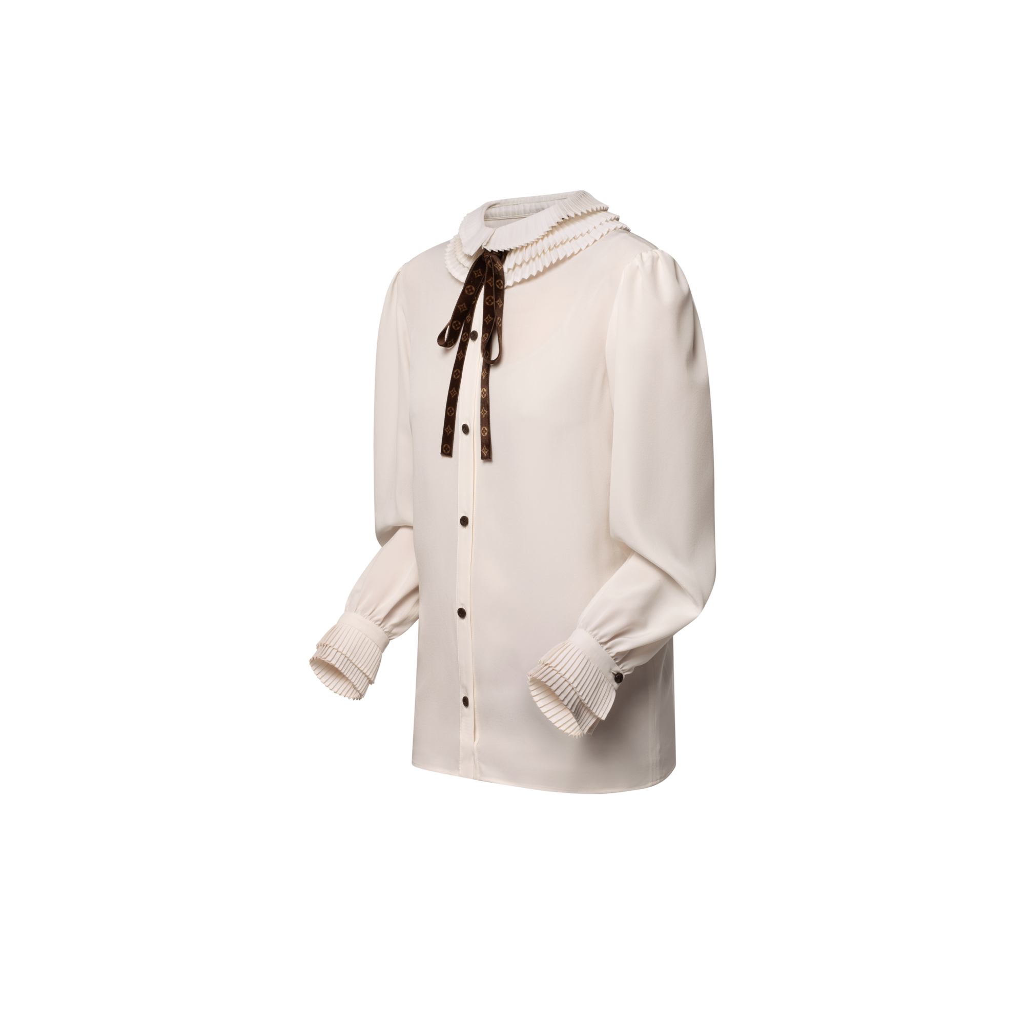 Blouse à col plissé  Femme Prêt-à-porter Hauts | LOUIS VUITTON (Zoom produit)