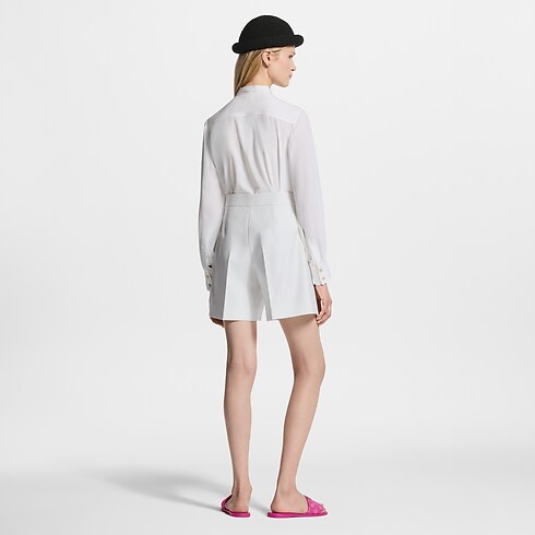 Blouse plissée à lavallière Femme Prêt-à-porter Hauts | LOUIS VUITTON (Zoom produit)
