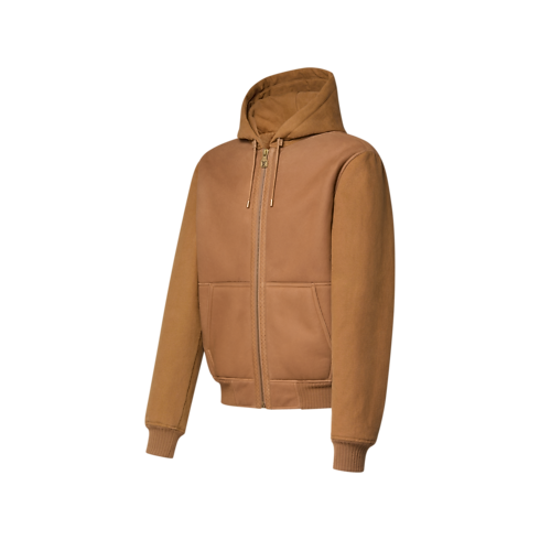Blouson à capuche déperlant en coton et shearling Homme Prêt-à-porter Tout le prêt-à-porter | LOUIS VUITTON (Zoom produit)