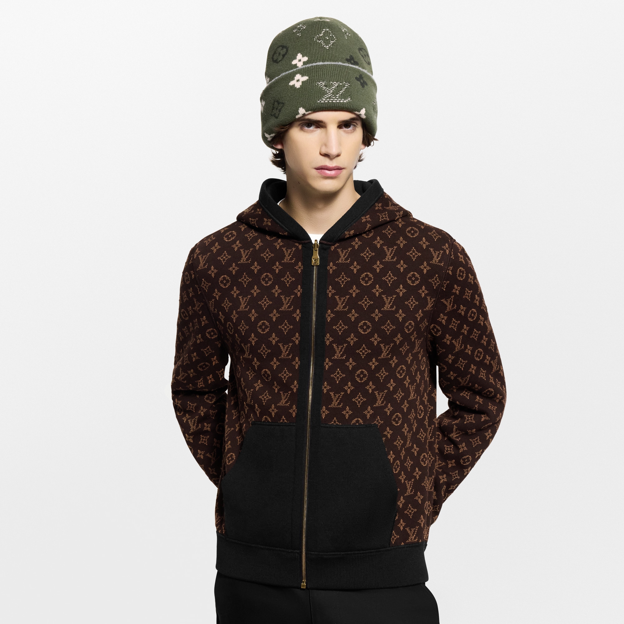 Blouson à capuche double-face réversible Monogram  Homme Prêt-à-porter Tout le prêt-à-porter | LOUIS VUITTON (Zoom produit)