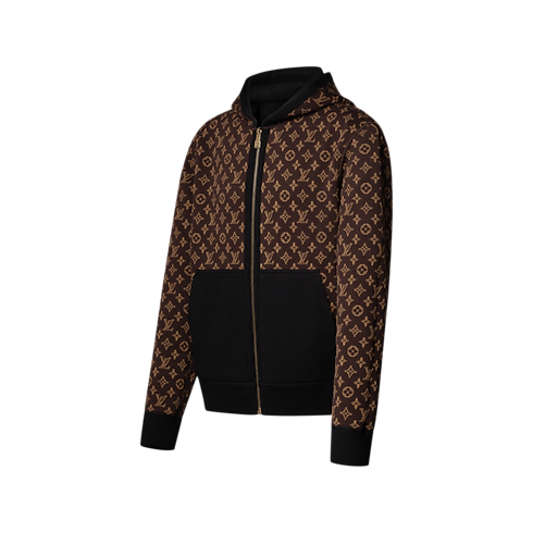 Blouson à capuche en maille double-face réversible Monogram autre vue