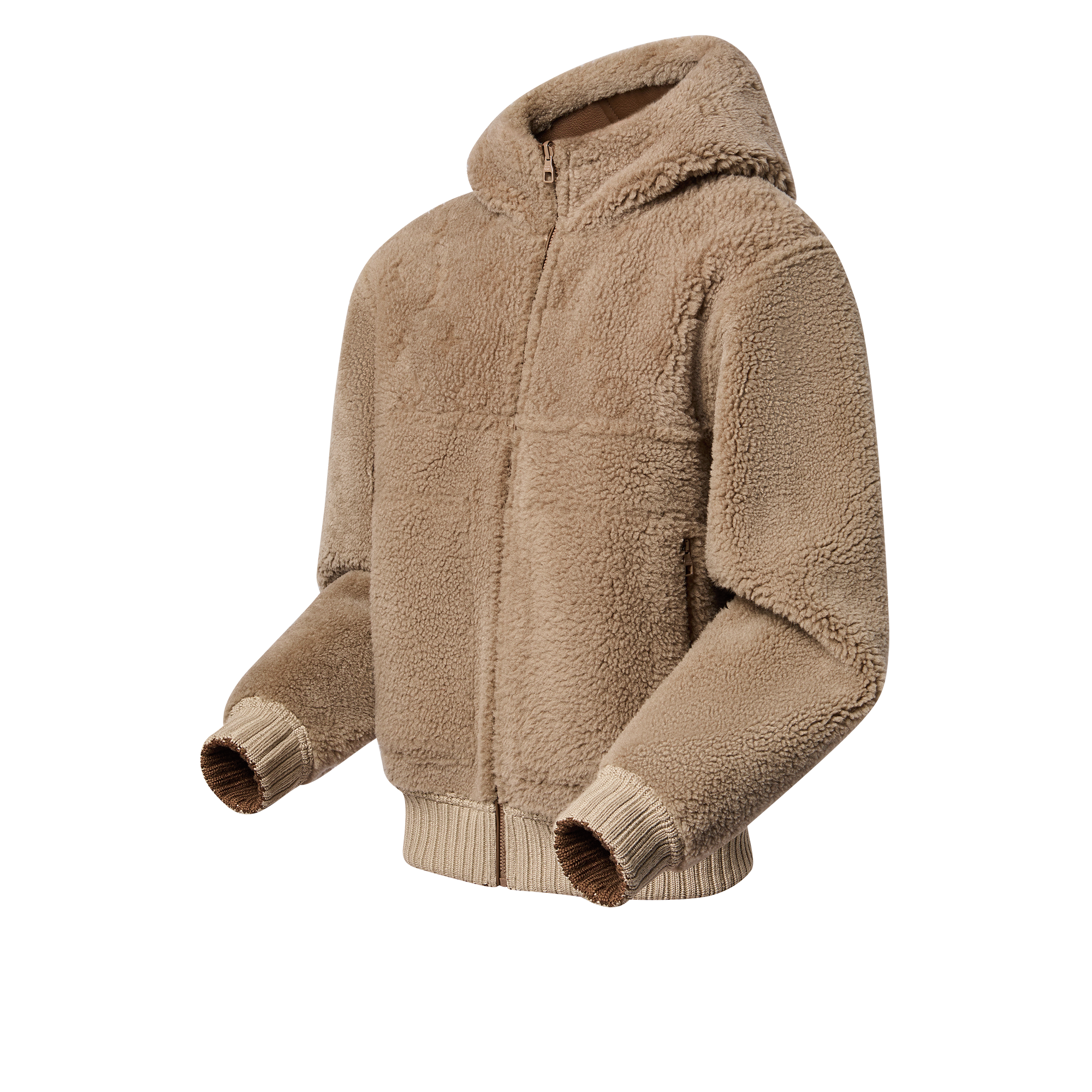 Blouson à capuche réversible en shearling  Homme Prêt-à-porter Manteaux et blousons | LOUIS VUITTON (Zoom produit)