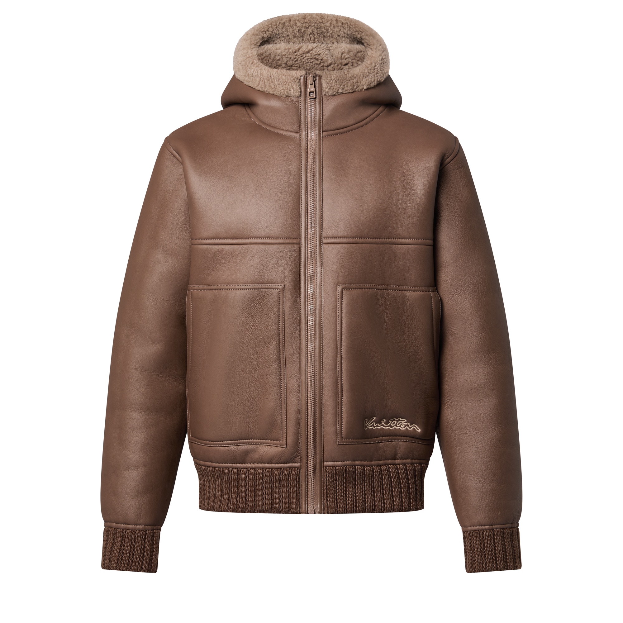 Blouson à capuche réversible en shearling  Homme Prêt-à-porter Manteaux et blousons | LOUIS VUITTON (Zoom produit)