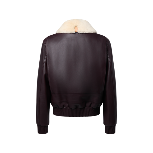 Blouson en cuir à col en shearling Homme Prêt-à-porter Tout le prêt-à-porter | LOUIS VUITTON (Zoom produit)