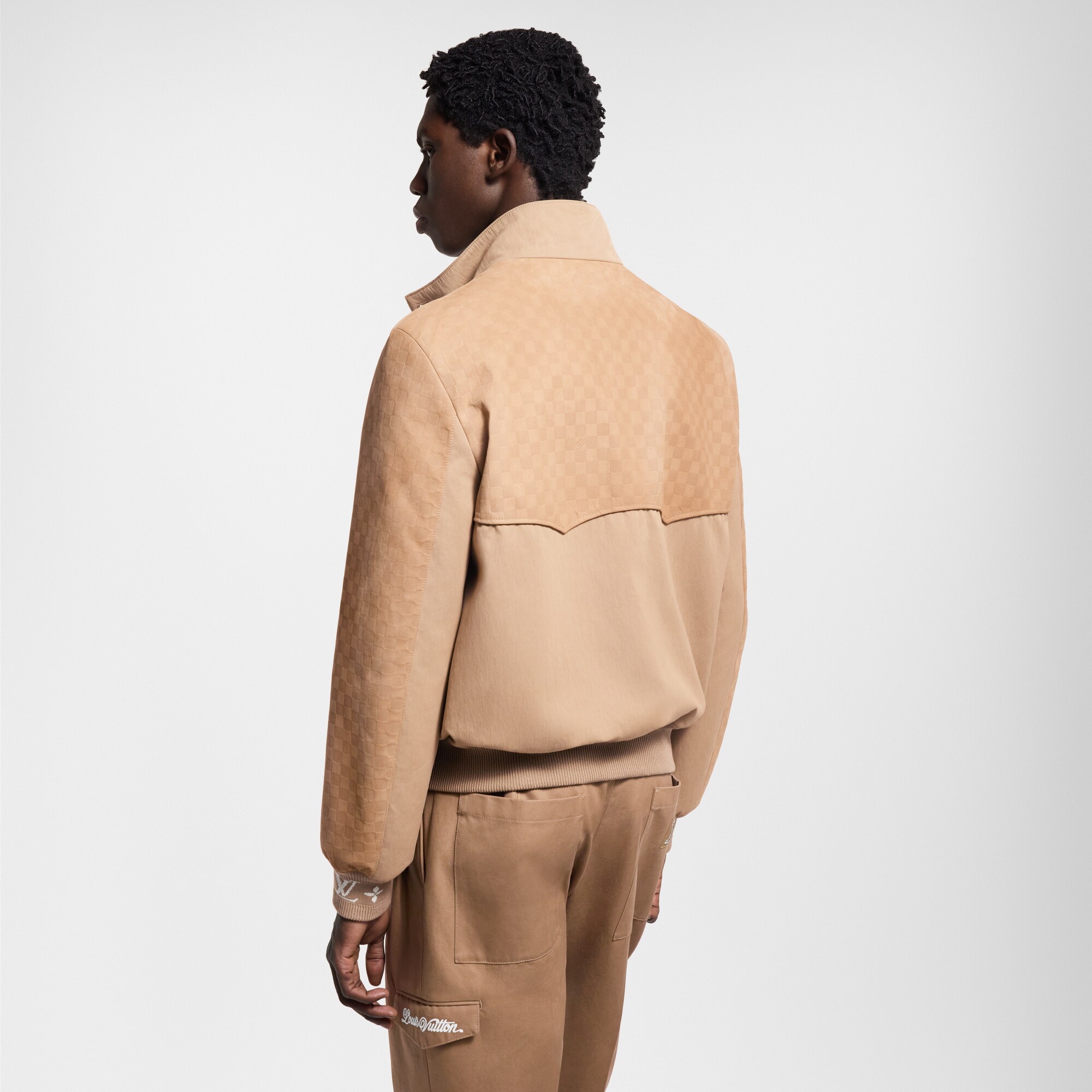 Blouson en cuir velours et coton  Homme Prêt-à-porter Manteaux et blousons | LOUIS VUITTON (Zoom produit)