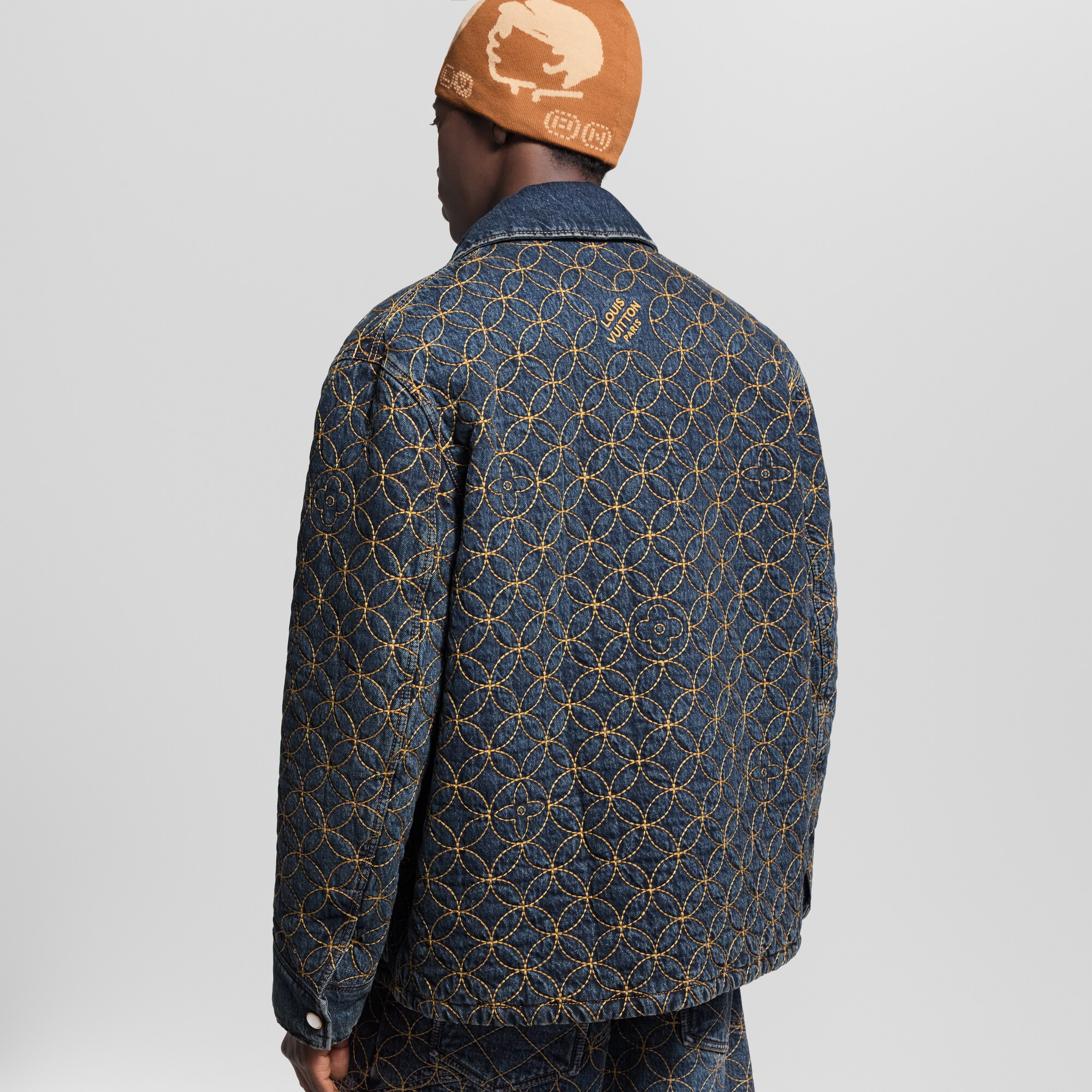Blouson en denim brodé  Homme Prêt-à-porter Manteaux et blousons | LOUIS VUITTON (Zoom produit)