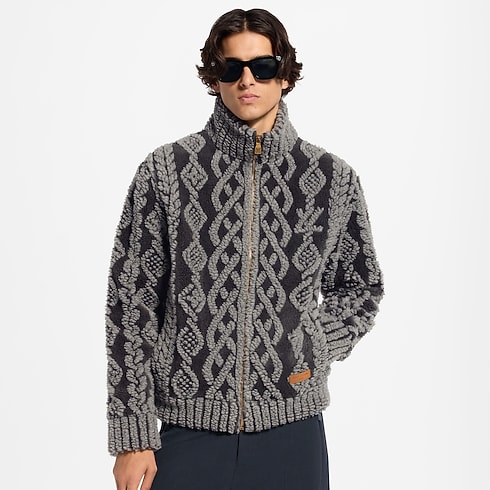 Blouson en polaire à motif graphique Homme Prêt-à-porter Tout le prêt-à-porter | LOUIS VUITTON (Zoom produit)