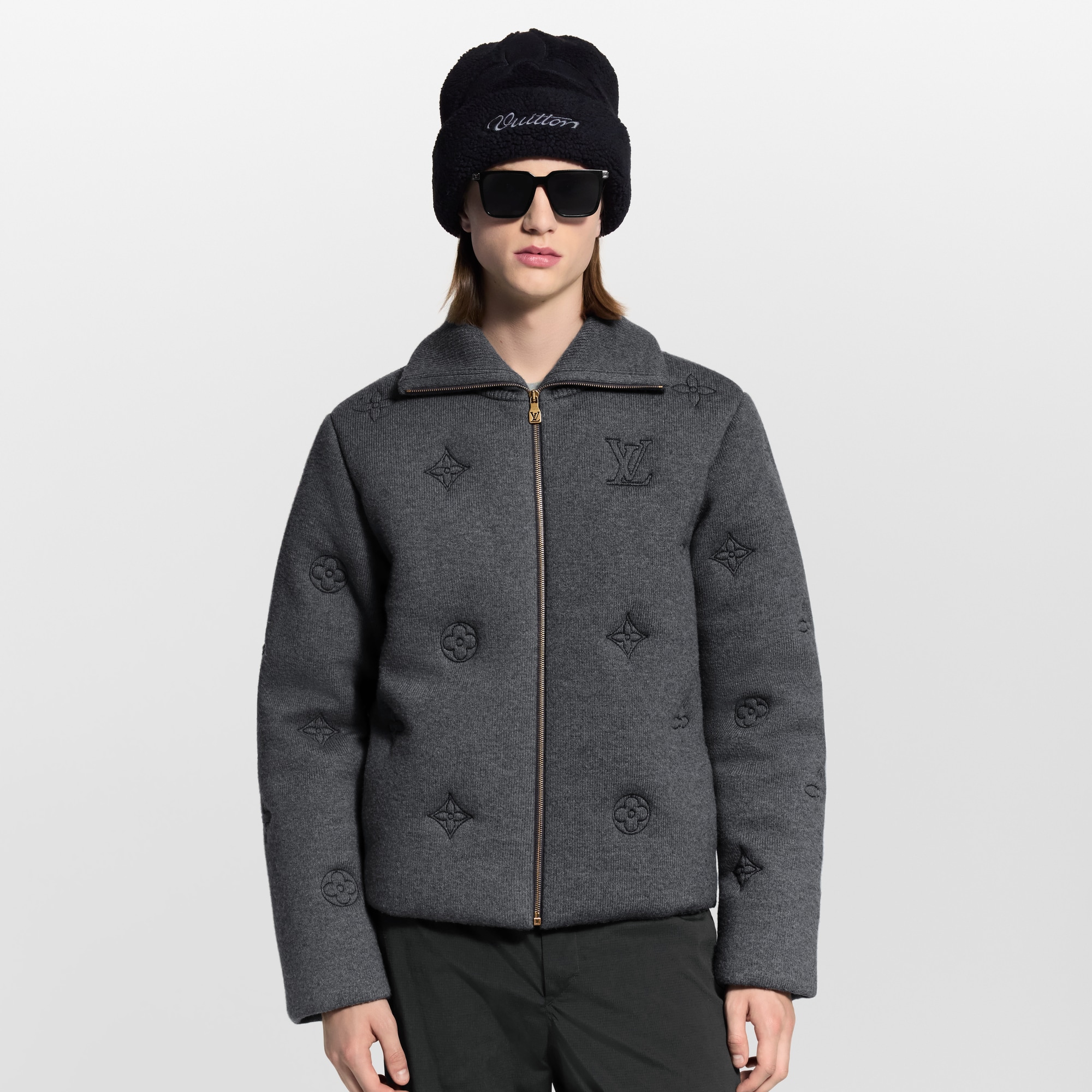Blouson fourré en maille Monogram  Nouveautés Homme LV Ski | LOUIS VUITTON (Zoom produit)