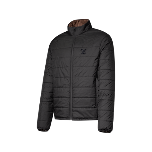 Blouson léger matelassé réversible Monogram vue latérale
