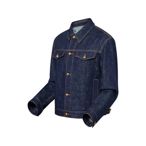 Blouson LV Blason brodé en denim Homme Prêt-à-porter Manteaux et blousons | LOUIS VUITTON (Zoom produit)