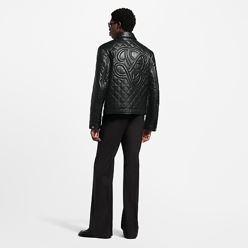 Blouson matelassé en cuir Homme Prêt-à-porter Manteaux et blousons | LOUIS VUITTON (Zoom produit)