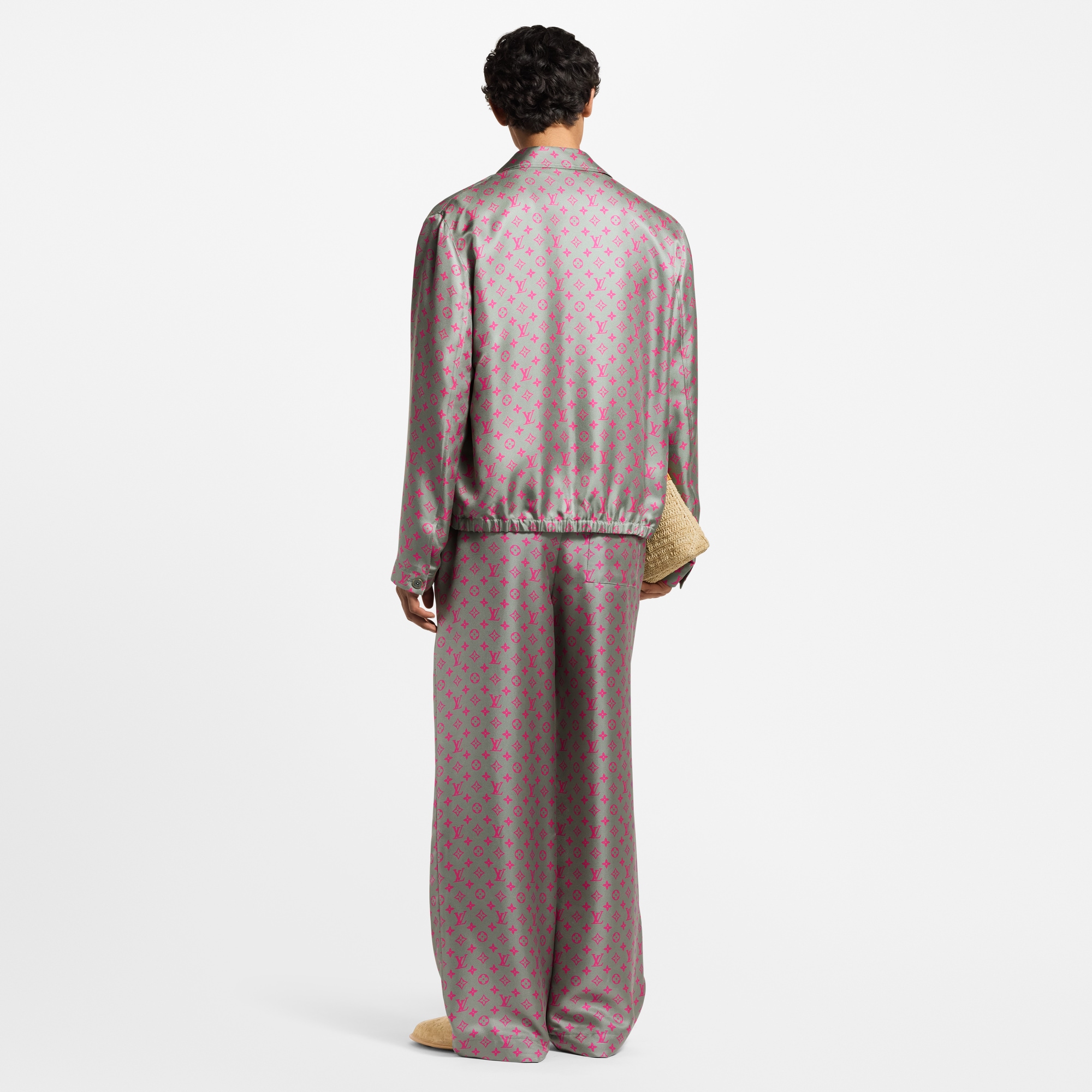 Blouson Monogram en soie  Homme Prêt-à-porter Manteaux et blousons | LOUIS VUITTON (Zoom produit)