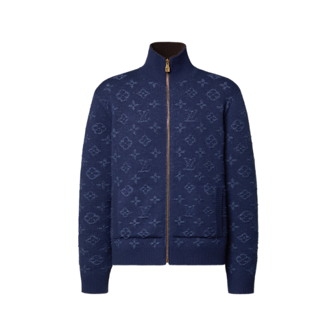 Blouson réversible zippé en maille autre vue