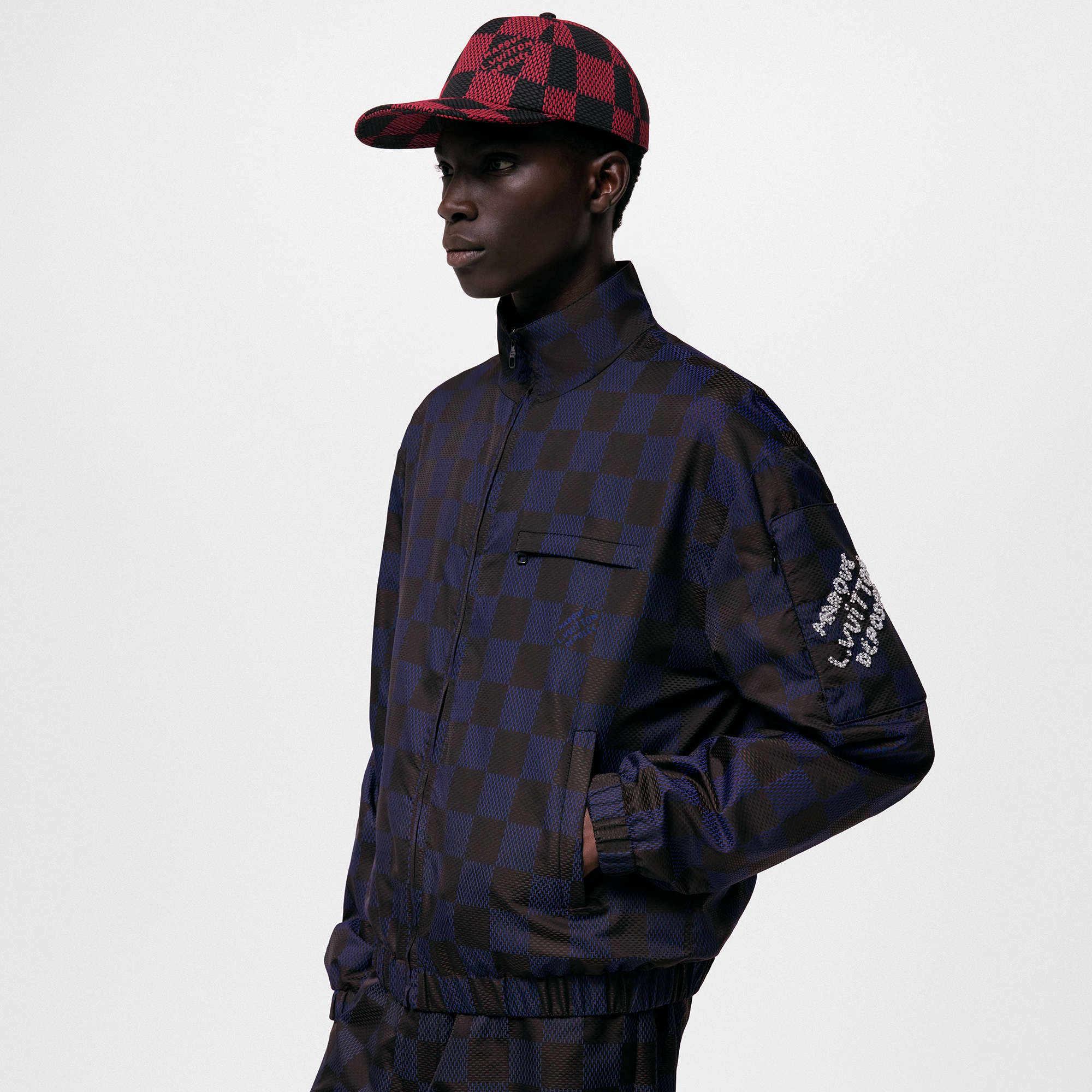 Blouson technique Damier Pop en nylon  Homme Prêt-à-porter Manteaux et blousons | LOUIS VUITTON (Zoom produit)