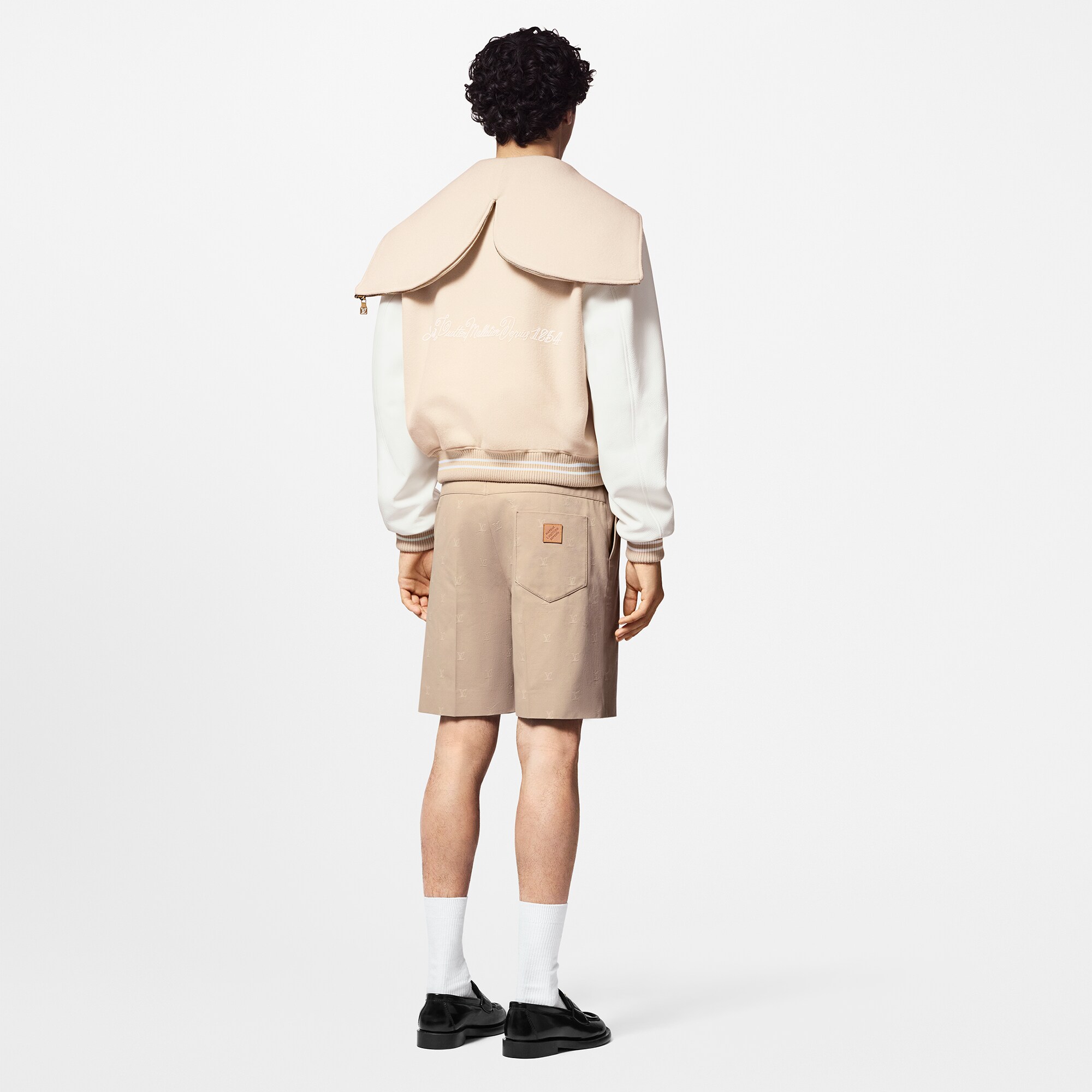 Blouson varsity col marin en cuir de veau  Homme Prêt-à-porter Manteaux et blousons | LOUIS VUITTON (Zoom produit)