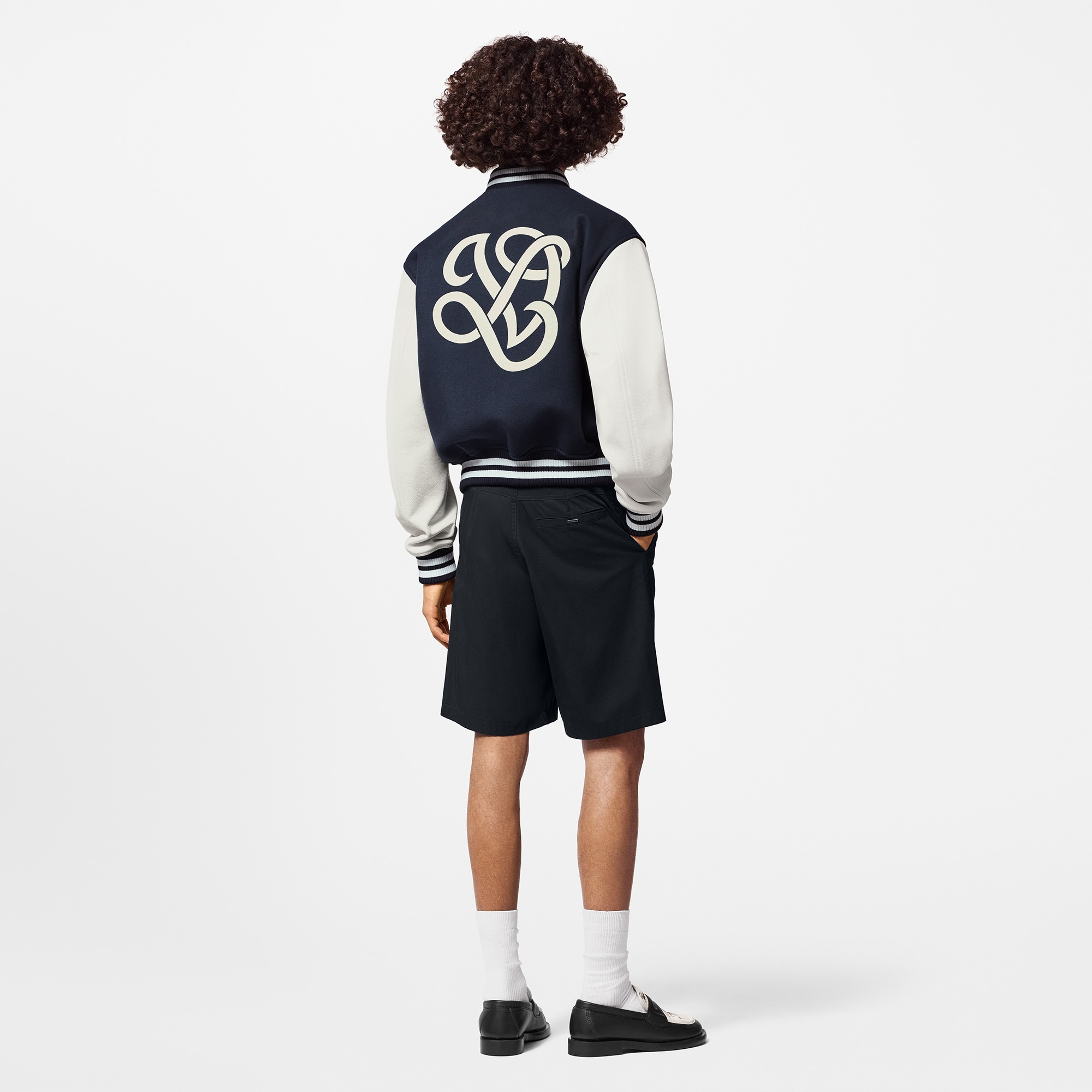 Blouson varsity en cuir de veau  Homme Prêt-à-porter Manteaux et blousons | LOUIS VUITTON (Zoom produit)