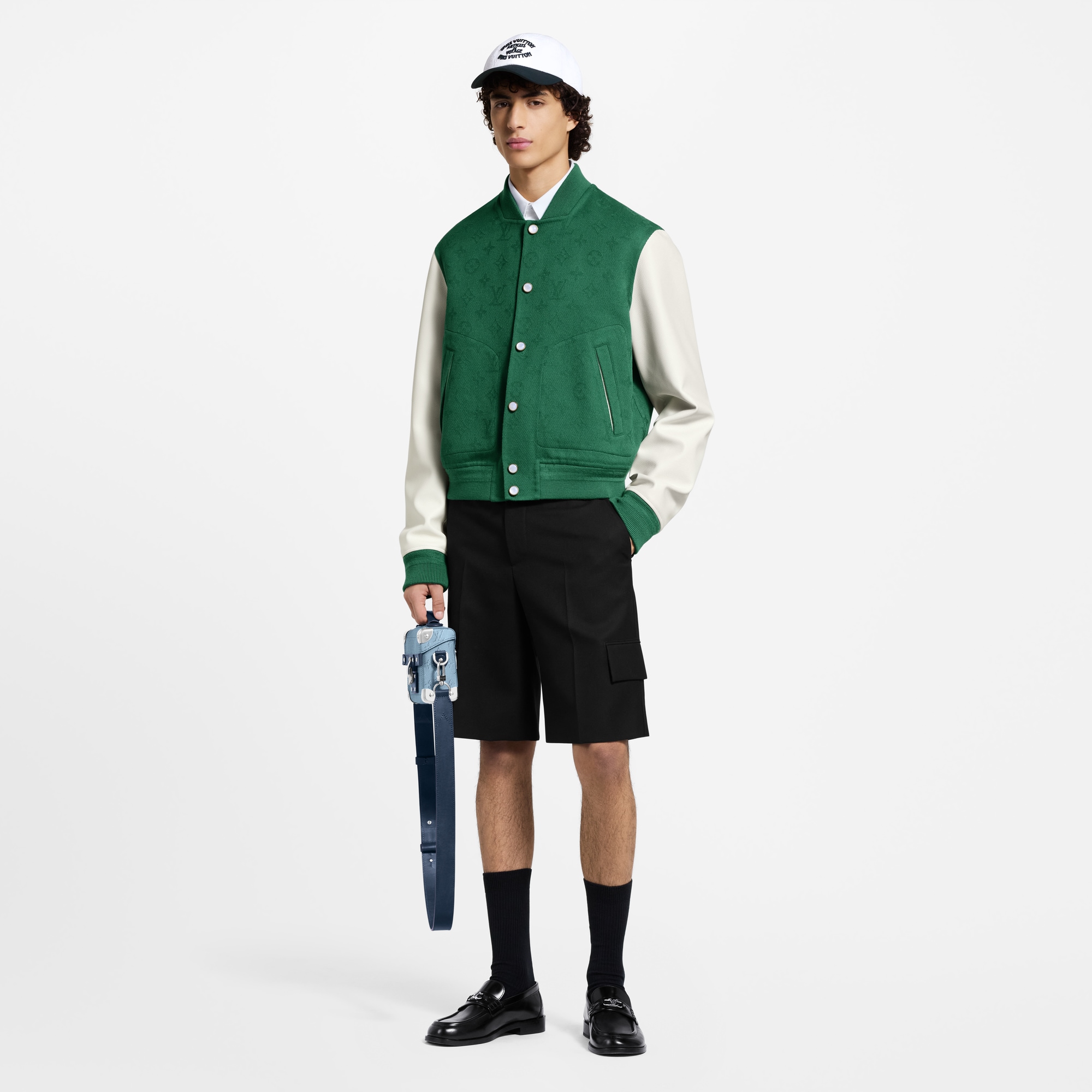Blouson varsity Monogram en cuir et laine  Homme Prêt-à-porter Manteaux et blousons | LOUIS VUITTON (Zoom produit)