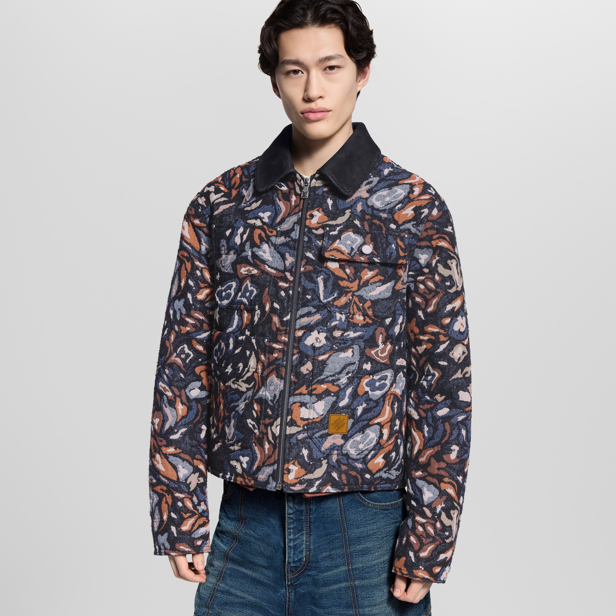 Blouson workwear à ornements en sequins  Homme Prêt-à-porter Manteaux et blousons | LOUIS VUITTON (Zoom produit)