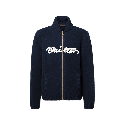 Blouson zippé à signature brodée Homme Prêt-à-porter Manteaux et blousons | LOUIS VUITTON (Zoom produit)