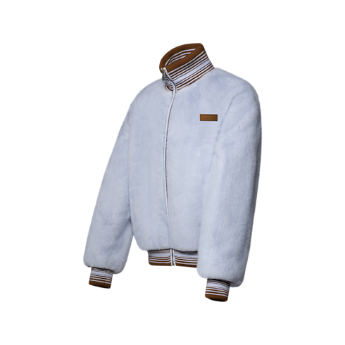 Blouson zippé en vison vue latérale