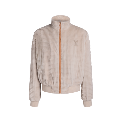 Blouson zippé en vison vue de face