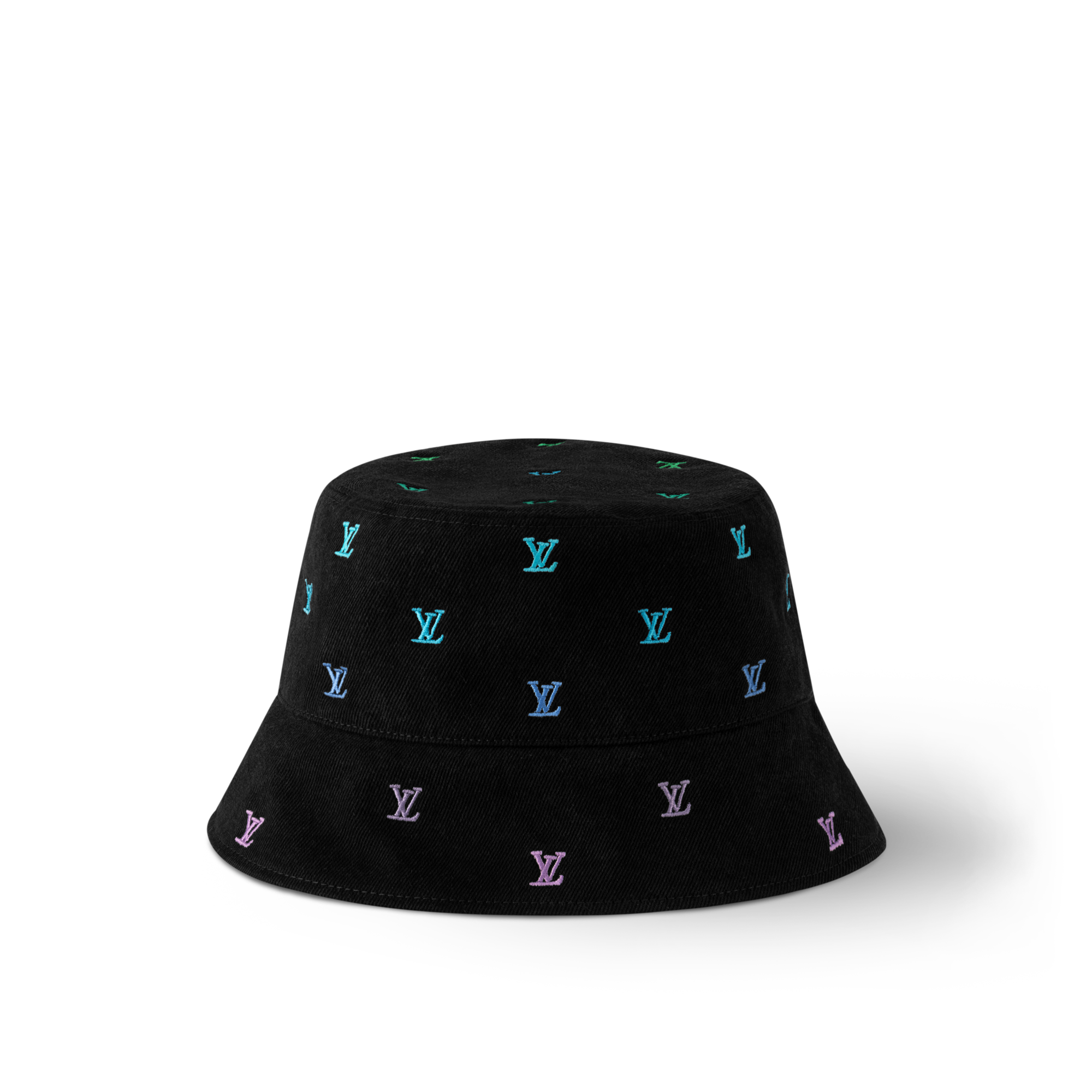 Bob LV Blason Shading Denim réversible S00 Homme Accessoires Chapeaux, Bonnets et Gants | LOUIS VUITTON (Zoom produit)
