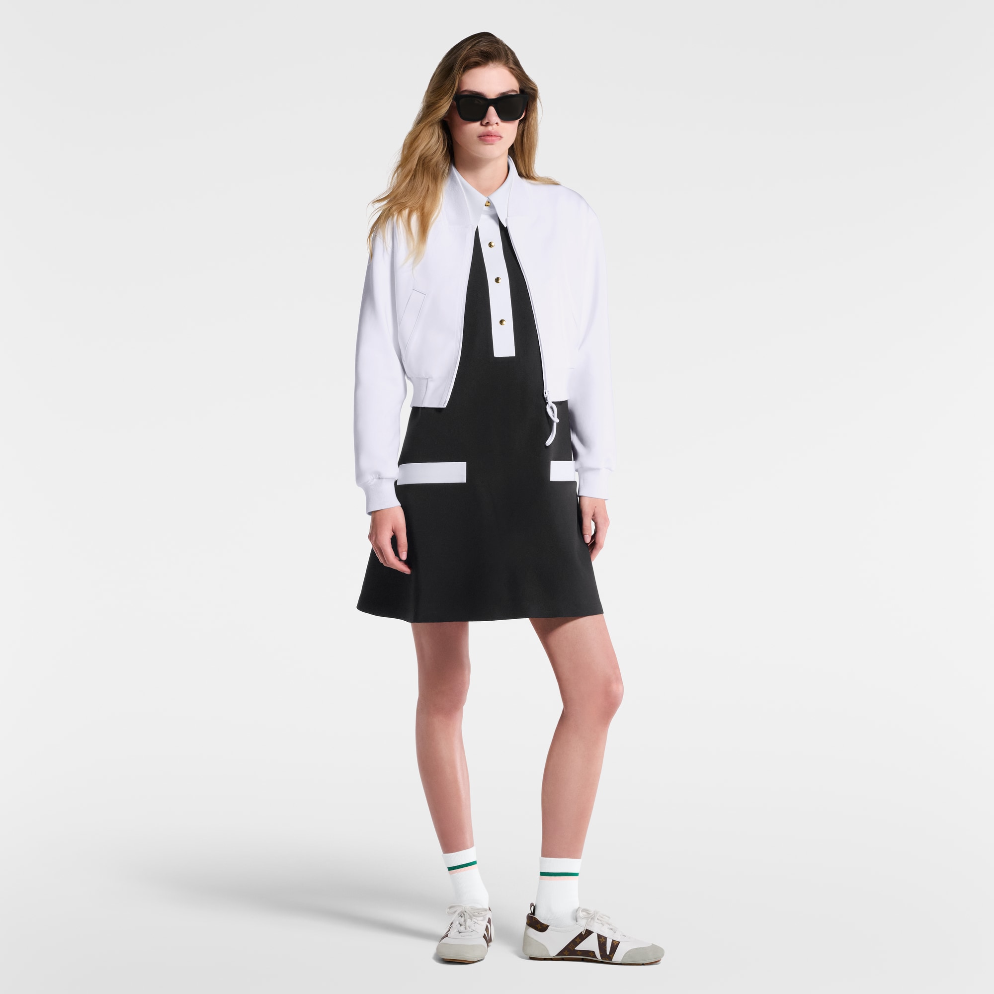 Bomber aviateur court en jersey technique  Femme Prêt-à-porter Manteaux et vestes | LOUIS VUITTON (Zoom produit)