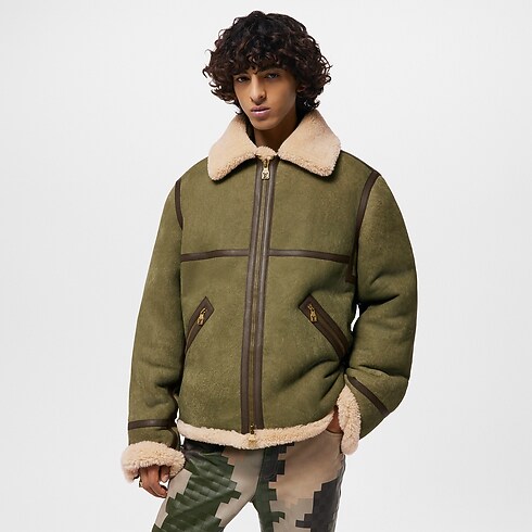 Bomber en shearling Homme Prêt-à-porter Manteaux et blousons | LOUIS VUITTON (Zoom produit)