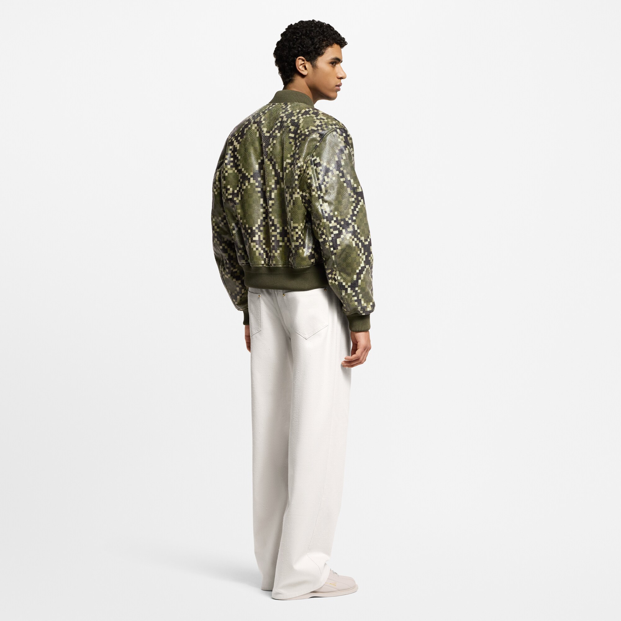 Bomber graphique en cuir  Homme Prêt-à-porter Manteaux et blousons | LOUIS VUITTON (Zoom produit)