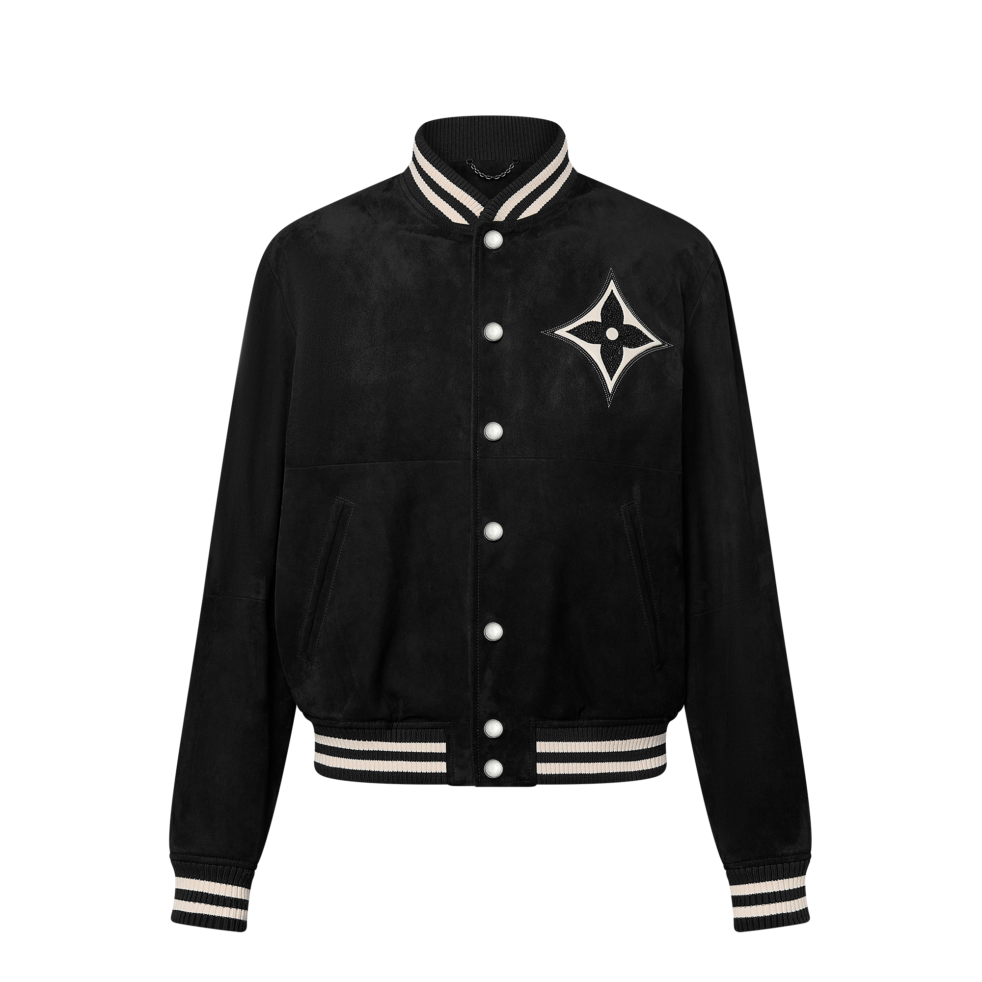 Bomber ornementé en cuir d