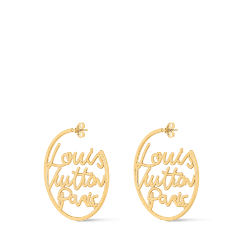Boucles d'oreilles LV Script S00 Femme Bijoux Tous les bijoux | LOUIS VUITTON (Zoom produit)
