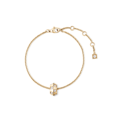 Bracelet chaîne Le Damier de Louis Vuitton, or jaune et diamants Jewelry Catégories Bracelets | LOUIS VUITTON (Zoom produit)