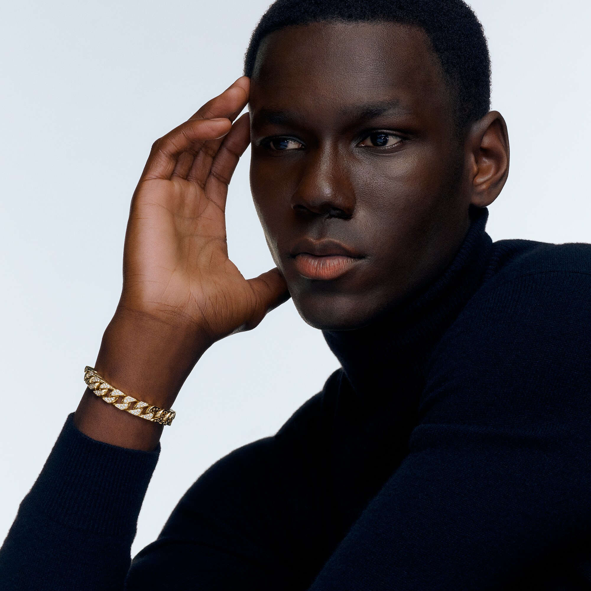 Bracelet Cuban Chain, or jaune et diamants  Les Extraordinaires Joaillerie Bracelets | LOUIS VUITTON (Zoom produit)