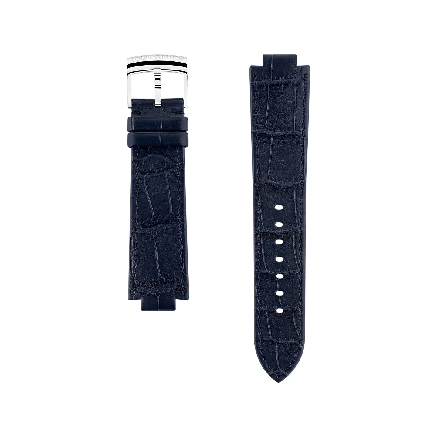 Bracelet De Montre Cuir Bleu 18mm Aspect Alligator – Osco – Neuf