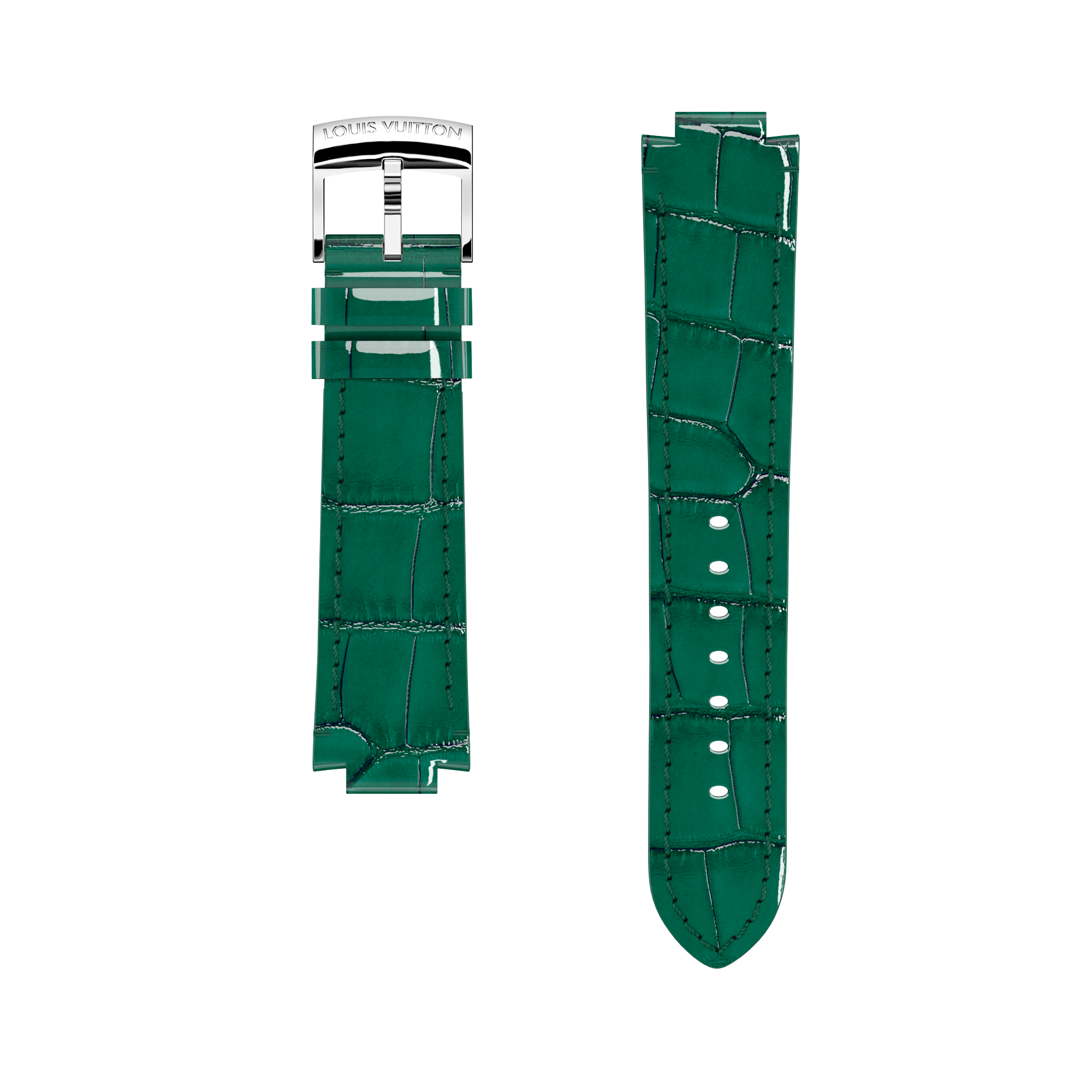 Bracelet De Montre En Cuir Compatible Hermès - Boucle Ardillon Rapide, 12mm, Pour Femmes, Vert - 4