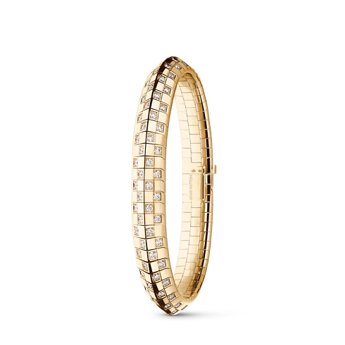 Bracelet double rang Le Damier de Louis Vuitton, or jaune et diamants Joaillerie Catégories Bracelets | LOUIS VUITTON (Zoom produit)